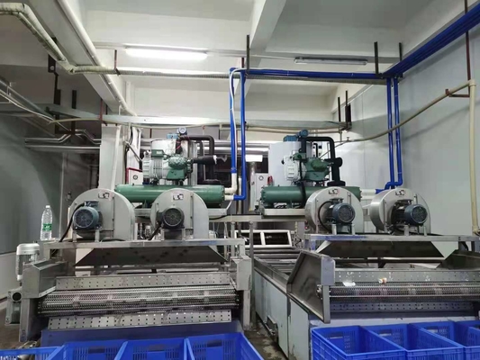 macchina della macchina per ghiaccio del fiocco di neve di 70kw 10ton per il dispositivo di raffreddamento dei frutti di mare